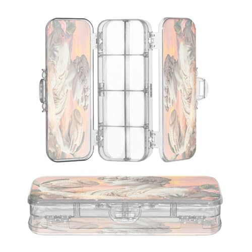 OWFKAY Federmäppchen mit Zubehör, Baseball, Kunststoff, transparent, Stiftebox, Organizer, Buntstifte, Aufbewahrungsbox, doppellagiger Stifthalter für die Schule OWFKAY Federmäppchen mit Zubehör, Baseball, Kunststoff, transparent, Stiftebox, Organizer, Buntstifte, Aufbewahrungsbox, doppellagiger Stifthalter für die Schule von OWFKAY