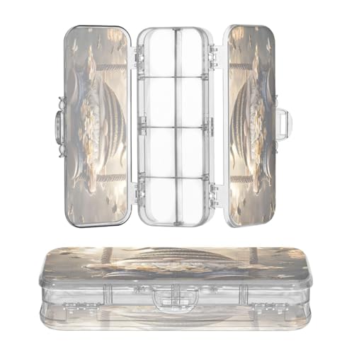 OWFKAY Federmäppchen mit Zubehör, Gartenzwerg, Biene, Kunststoff, transparent, Stiftebox, Organizer, Buntstifte, Aufbewahrungsbox, doppellagiger Stifthalter für die Schule OWFKAY Federmäppchen mit Zubehör, Gartenzwerg, Biene, Kunststoff, transparent, Stiftebox, Organizer, Buntstifte, Aufbewahrungsbox, doppellagiger Stifthalter für die Schule von OWFKAY