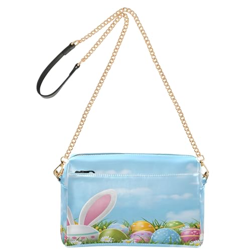 OWFKAY Umhängetaschen für Damen, PU-Leder, Umhängetasche, Kuriertasche, Handtasche, verstellbarer breiter Riemen, Osterhasenohren, Ei OWFKAY Umhängetaschen für Damen, PU-Leder, Umhängetasche, Kuriertasche, Handtasche, verstellbarer breiter Riemen, Osterhasenohren, Ei von OWFKAY