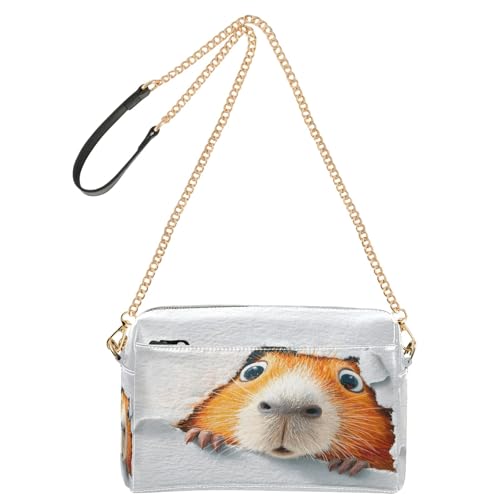OWFKAY Umhängetaschen für Damen, PU-Leder, Umhängetasche, Kuriertasche, Handtasche, verstellbarer breiter Riemen, schönes braunes Capybara OWFKAY Umhängetaschen für Damen, PU-Leder, Umhängetasche, Kuriertasche, Handtasche, verstellbarer breiter Riemen, schönes braunes Capybara von OWFKAY