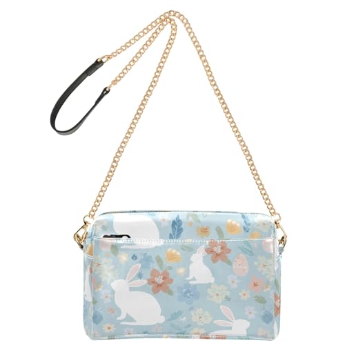 OWFKAY Umhängetaschen für Damen, PU-Leder, Umhängetaschen, Kurierhandtaschen, verstellbarer breiter Riemen, Kaninchen- und Blumenmuster OWFKAY Umhängetaschen für Damen, PU-Leder, Umhängetaschen, Kurierhandtaschen, verstellbarer breiter Riemen, Kaninchen- und Blumenmuster von OWFKAY