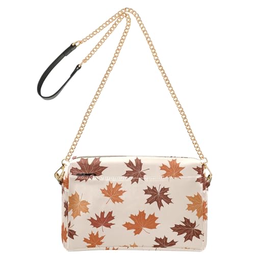 OWFKAY Umhängetaschen für Damen, PU-Leder, Umhängetaschen, Kurierhandtaschen, verstellbarer breiter Riemen, verschiedene Ahornblätter-Muster OWFKAY Umhängetaschen für Damen, PU-Leder, Umhängetaschen, Kurierhandtaschen, verstellbarer breiter Riemen, verschiedene Ahornblätter-Muster von OWFKAY