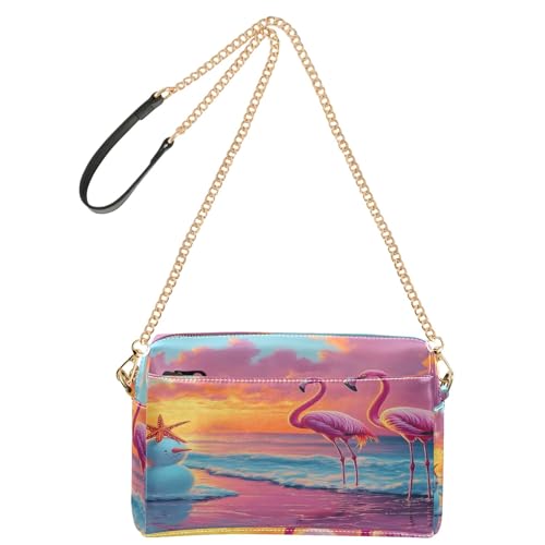 OWFKAY Umhängetaschen für Damen, PU-Leder, Umhängetaschen, Kurierhandtaschen, verstellbarer breiter Riemen, zwei Flamingo-Seestern OWFKAY Umhängetaschen für Damen, PU-Leder, Umhängetaschen, Kurierhandtaschen, verstellbarer breiter Riemen, zwei Flamingo-Seestern von OWFKAY