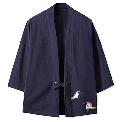 OWLONLINE Dünne chinesische Herren Hanfu Kimono Plus große Jacke # J Größe L. von OWLONLINE