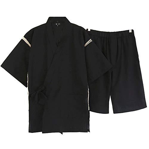 OWLONLINE Jinbei Japanische Kimono Set Feuerwerk Festival Yukata Pyjamas (Größe L, J1) von OWLONLINE