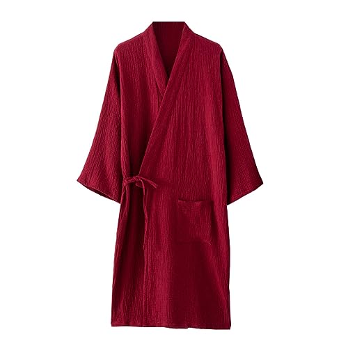 OWLONLINE Unisex-Pyjama im japanischen Stil, Baumwolle, Übergröße, japanische Kimono-Robe, Größe L-O10 von OWLONLINE