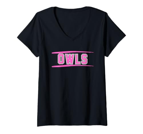 Damen Eulen T-Shirt mit V-Ausschnitt Damen Eulen T-Shirt mit V-Ausschnitt von OWLS