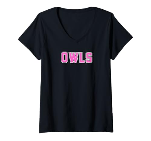 Damen Eulen T-Shirt mit V-Ausschnitt Damen Eulen T-Shirt mit V-Ausschnitt von OWLS