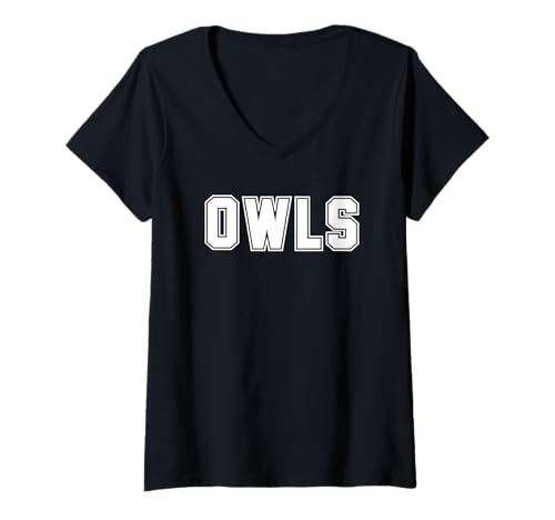 Damen Eulen T-Shirt mit V-Ausschnitt Damen Eulen T-Shirt mit V-Ausschnitt von OWLS