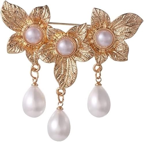 Brosche Quaste Corsage Pin Anti-Glare Kragen Pin Damen Kleidung Accessoires Damenschmuck, 6.2*5.9cm von OWOHYG