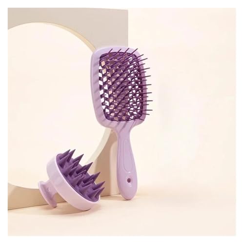 MIUYTRN 1/2 stücke Set Kopfhaut Massage Kamm Aushöhlen Kamm Shampoo Massage Pinsel for Bad Haar Waschen Spray Flasche Salon Friseur werkzeuge cuicui(2pcs set Purple) von OXGQDTDQ