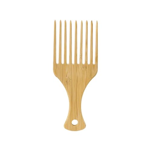 MIUYTRN 1Pcs Natürliche Bambus Holz Haar Kamm Anti-Statische Afro Gabel Kämme for Frauen Runde Breiter Zahn Holz Kamm haar Pinsel frauen cuicui(Style A) von OXGQDTDQ