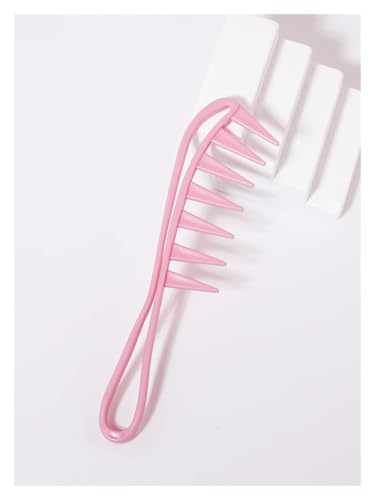 MIUYTRN 1pce Kunststoff Anti-statische männer Öl Kamm Breiten Zahn Shark Kamm Haar Clipper Lockiges Haar Salon Haar Styling kamm cuicui(DaMeiChiShu-Pink) von OXGQDTDQ