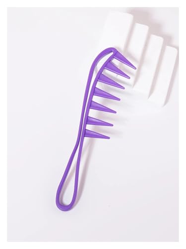 MIUYTRN 1pce Kunststoff Anti-statische männer Öl Kamm Breiten Zahn Shark Kamm Haar Clipper Lockiges Haar Salon Haar Styling kamm cuicui(DaMeiChiShu-Purple) von OXGQDTDQ