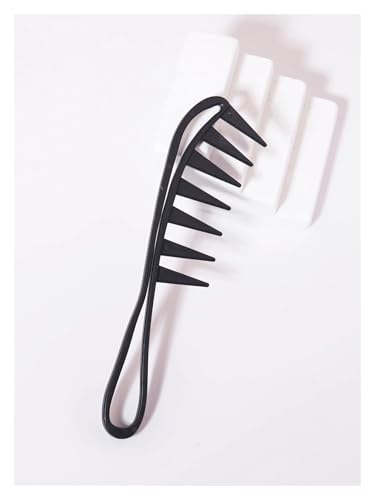 MIUYTRN 1pce Kunststoff Anti-statische männer Öl Kamm Breiten Zahn Shark Kamm Haar Clipper Lockiges Haar Salon Haar Styling kamm cuicui(DaMeiChiShu-black) von OXGQDTDQ