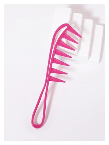 MIUYTRN 1pce Kunststoff Anti-statische männer Öl Kamm Breiten Zahn Shark Kamm Haar Clipper Lockiges Haar Salon Haar Styling kamm cuicui(DaMeiChiShu-rose) von OXGQDTDQ