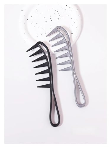 MIUYTRN 2 stücke Verdickt Haar Salon Große Zähne Breiten Kamm Glatte Kamm Haushalt Öl Kopf männer Zurück Styling Werkzeug Kamm cuicui(2pcsDMCS-hei-hui) von OXGQDTDQ