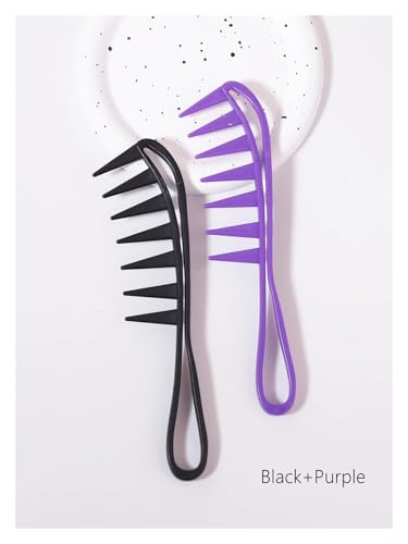 MIUYTRN 2 stücke Verdickt Haar Salon Große Zähne Breiten Kamm Glatte Kamm Haushalt Öl Kopf männer Zurück Styling Werkzeug Kamm cuicui(2pcsDMCS-hei-zi) von OXGQDTDQ