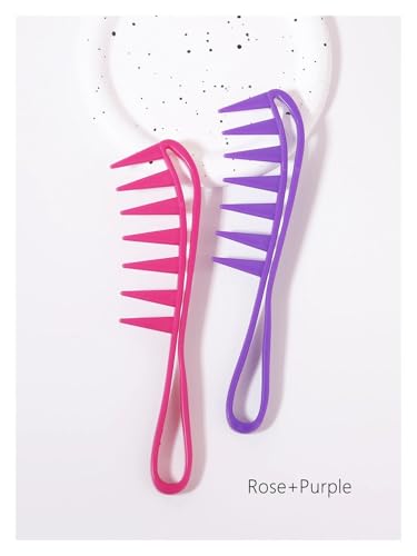 MIUYTRN 2 stücke Verdickt Haar Salon Große Zähne Breiten Kamm Glatte Kamm Haushalt Öl Kopf männer Zurück Styling Werkzeug Kamm cuicui(2pcsDMCS-mei-zi) von OXGQDTDQ