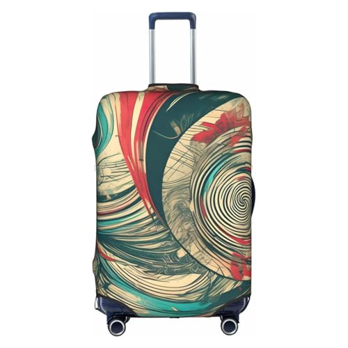 OXKGHHO Kofferschutz mit Aufdruck "Not All Who Wander Are Lost", mit einzigartigem Design, passend für 45,7 - 81,3 cm große Gepäck, für Reisen und Geschäftsreisen, Weiss/opulenter Garten, Medium von OXKGHHO