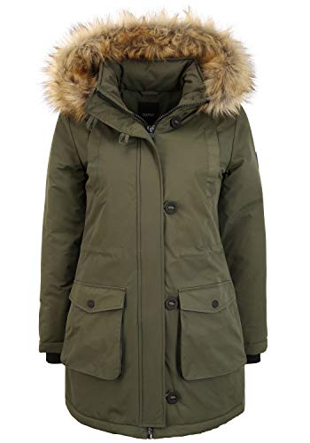 OXMO Acta Damen Wintermantel Parka Mantel mit Kapuze, Größe:L, Farbe:Deep Depths (190413) von OXMO