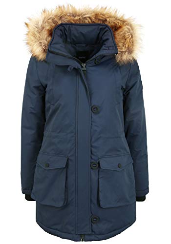 OXMO Acta Damen Wintermantel Parka Mantel mit Kapuze, Größe:L, Farbe:Insignia Blue (194010) von OXMO