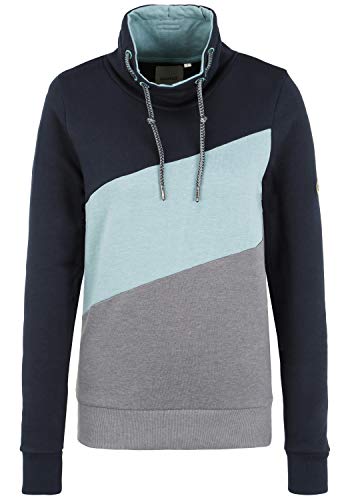 OXMO Agda Damen Sweatshirt Pullover Sweater mit Tube-Kragen, Größe:L, Farbe:Insignia Blue (194010) von OXMO