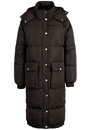 OXMO OXAlba Damen Wintermantel Parka Steppmantel mit Kapuze, Größe:L, Farbe:Black (194007) von OXMO