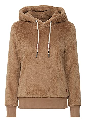 OXMO Anniken Hoodie Damen Kapuzenpullover Pullover mit Kapuze & Teddyfutter außen kurz, Größe:XXL, Farbe:Kelp (171022) von OXMO