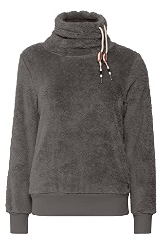 OXMO Anniki Sweatpullover Sweatshirt Herren Pullover mit Teddy Tubeneck Schlauchkragen mit Kordel, Größe:L, Farbe:Castlerock (180201) von OXMO