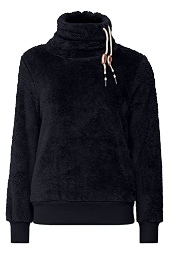 OXMO Anniki Sweatpullover Sweatshirt Herren Pullover mit Teddy Tubeneck Schlauchkragen mit Kordel, Größe:L, Farbe:Total Eclipse (194010) von OXMO