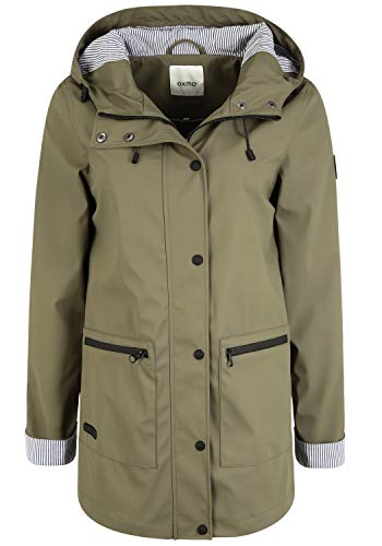 OXMO Becky Damen Regenmantel Regenjacke Übergangsjacke, Größe:L, Farbe:DUSTY OLIV (793784) von OXMO