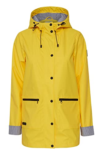 OXMO Becky Damen Regenmantel Regenjacke Übergangsjacke mit Kapuze, Größe:S, Farbe:Primrose Yellow (130755) von OXMO