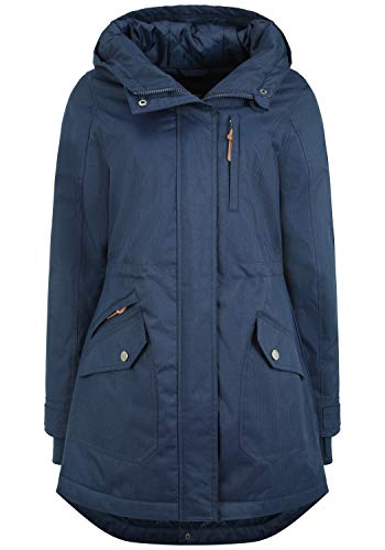 OXMO Bella Damen Übergangsmantel Parka Lange Jacke mit Kapuze, Größe:L, Farbe:INSIGNIA B (791991) von OXMO