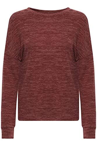 OXMO Benta Damen Sweatshirt Pullover Sweater, Größe:S, Farbe:Chocolate Truffle Melange (1915261) von OXMO