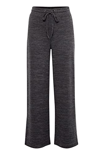 OXMO Berenice Damen Sweathose Sweatpants Relaxhose Loose Fit, Größe:L, Farbe:Dark Grey Melange (201147) von OXMO