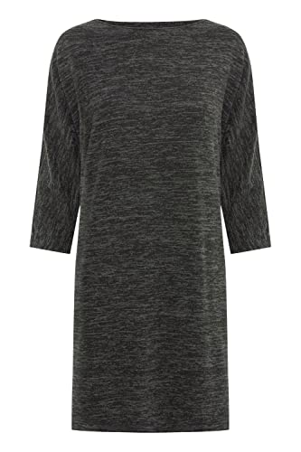 OXMO Binala Damen Sweatkleid Freizeitkleid Kleid 3/4-Ärmel, Größe:S, Farbe:Dark Grey Melange (201147) von OXMO