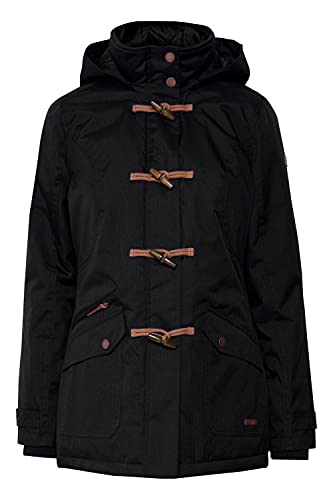 OXMO Brooke Damen Winterparka Parka Mantel Im Dufflecoat Stil mit Kapuze, Größe:M, Farbe:BLACK (799000) von OXMO