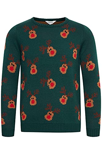 OXMO Christel Damen Weihnachtspullover Winter Pullover Strickpullover Weihnachtspulli mit Rundhalsausschnitt, Größe:S, Farbe:Botanical Garden (195220) von OXMO