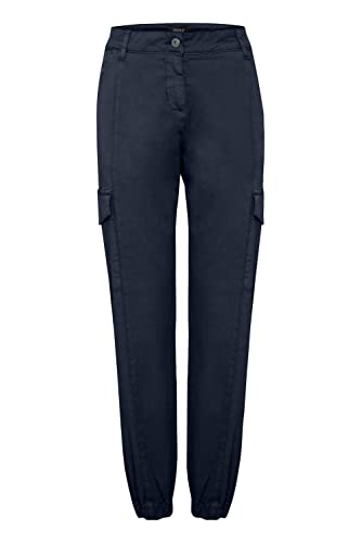 OXMO Coco Damen Cargo Hose Stoffhose Regular Fit, Größe:S, Farbe:Total Eclipse (194010) von OXMO