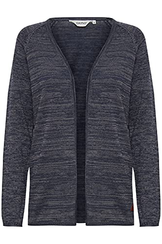 OXMO Danila Damen Strickjacke Feinstrick Cardigan Strickcardigan mit offenem V-Ausschnitt, Größe:M, Farbe:Ensign Blue (70260) von OXMO