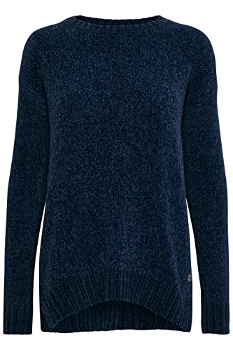 OXMO Elvina Damen Strickpullover Grobstrick Pullover, Größe:M, Farbe:Insignia Blue (194010) von OXMO