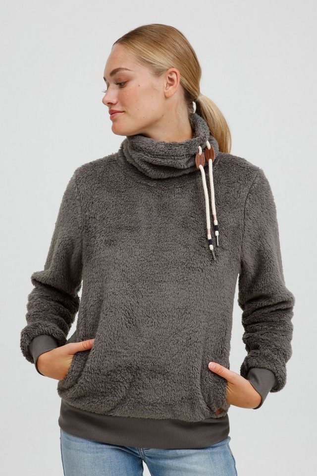 OXMO Fleecepullover OXAnniki Fleecepullover mit Stehkragen von OXMO