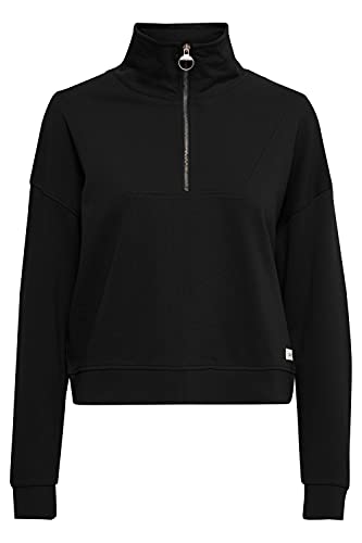 OXMO Grethe Troyer Sweatshirt Herren Pullover Sweater mit Stehkragen, Größe:L, Farbe:Black (194007) von OXMO