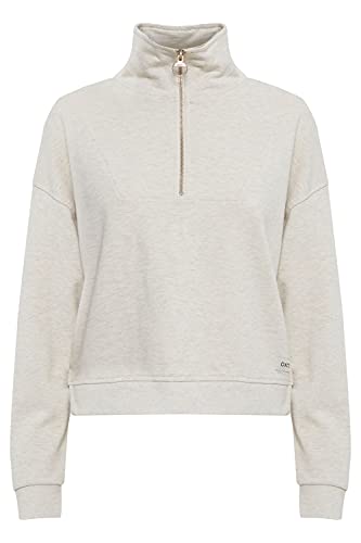 OXMO Grethe Troyer Sweatshirt Herren Pullover Sweater mit Stehkragen, Größe:XL, Farbe:Oyster Grey Melange (201144) von OXMO