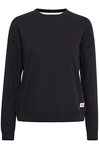 OXMO Grynet Damen Sweatshirt Pullover Sweater mit Rundhals-Ausschnitt, Größe:M, Farbe:Black (194007) von OXMO