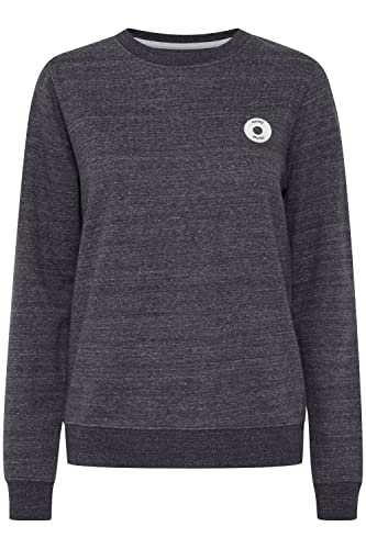 OXMO Hella Damen Sweatshirt Pullover Sweater, Größe:M, Farbe:Black Melange (1940071) von OXMO