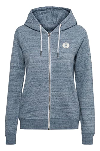 OXMO Helna Damen Sweatjacke Cardigan Sweatshirtjacke mit Kapuze, Größe:S, Farbe:Total Eclipse Melange (1940101) von OXMO