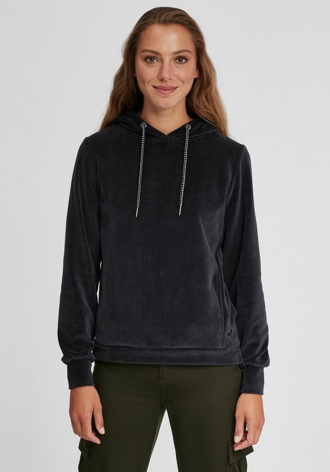 OXMO Hoodie OXNimma Bequemer Sweat-Hoodie in Samt-Optik von OXMO