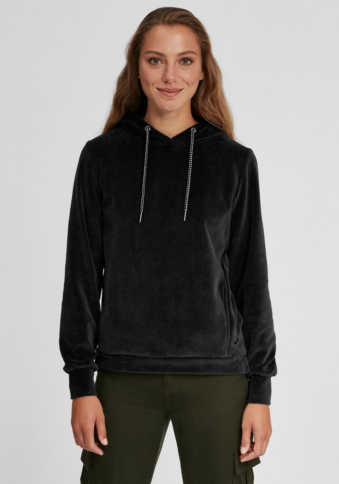 OXMO Hoodie OXNimma Bequemer Sweat-Hoodie in Samt-Optik von OXMO